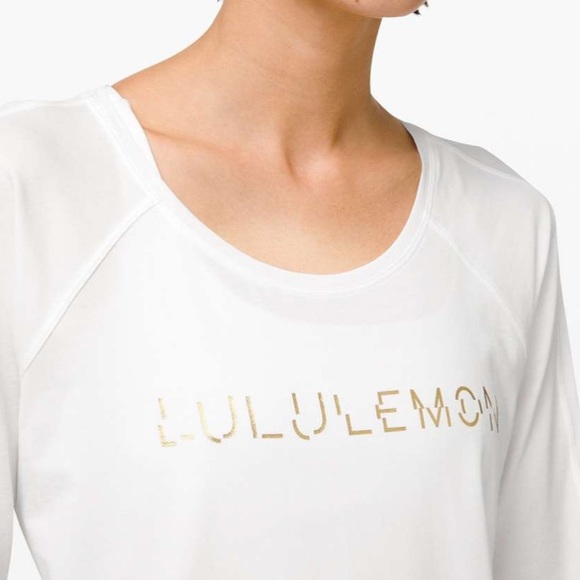 lululemon athletica Tops - Lulu🍋 LNY White Emerald Long Sleeve, size 6